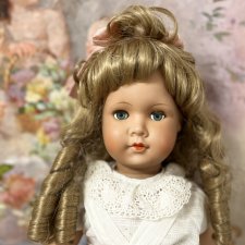 Большая винтажная кукла Sonneberg 500/8 1950 cо швейной машинкой Casige