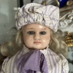 Антикварная восковая кукла COD для Kremer shop  1870 рост 30 см