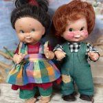 Очаровательная парочка W. Goebel Puppe Charlot Byj Raggy Muffin  -1957 рост 27 см