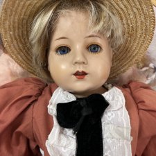 Антикварная кукла из целлулоида Schildkröte 1926 рост 66 см