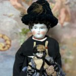 2 Антикварная кукла China Head Стиль Biedermeier рост 47 см