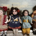 4 антикварные минички Schönau Hoffmeister, Armand Marseille, Heubach, Sonneberg