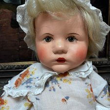 Käthe Kruse Puppe V «Du Mein», около 1952-55 года — магнезитовая голова