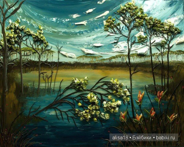 Скульптурные картины акриловыми красками от Джастина Джеффри (Justin Gaffrey)