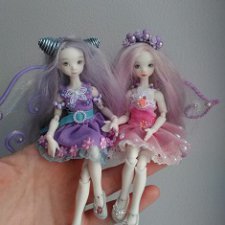 Первые фарфоровые шарнирочки, уже приодетые