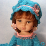 "Голубые мечты". Платье для куклы Паола Райна