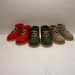 Ботиночки из кожи нового размера: 4,7 см на 2,2 см.