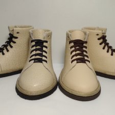 Обувь: ботиночки из натуральной кожи, размер МСД, 6 см на 3 см