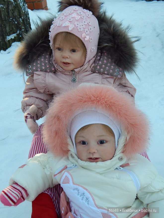 Звёздочки-Снежинки. Куклы реборн Елены Ядриной на прогулке