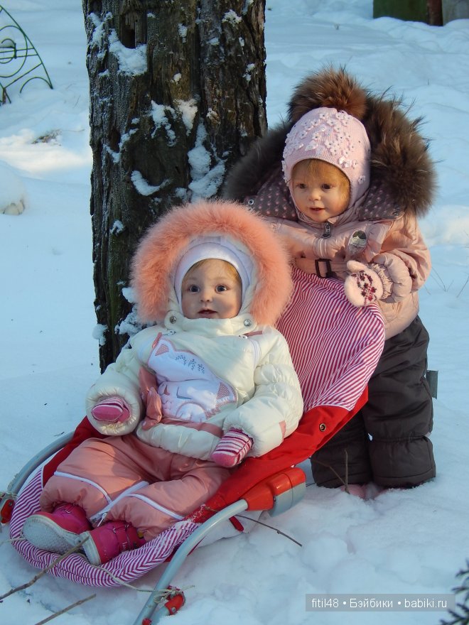 Звёздочки-Снежинки. Куклы реборн Елены Ядриной на прогулке
