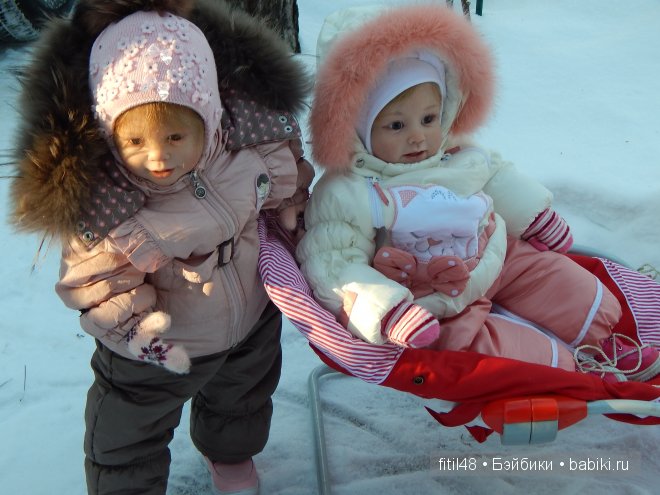 Звёздочки-Снежинки. Куклы реборн Елены Ядриной на прогулке
