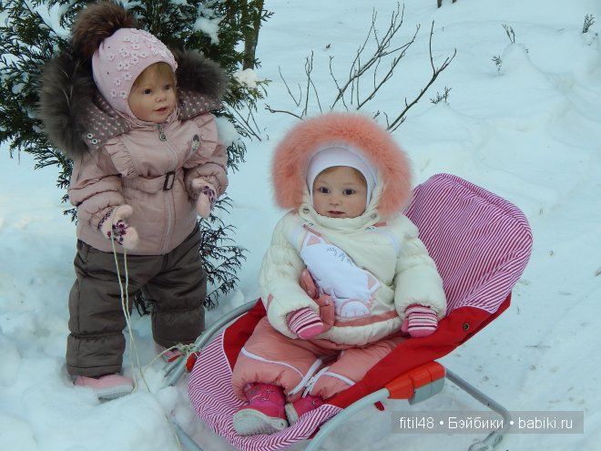 Звёздочки-Снежинки. Куклы реборн Елены Ядриной на прогулке