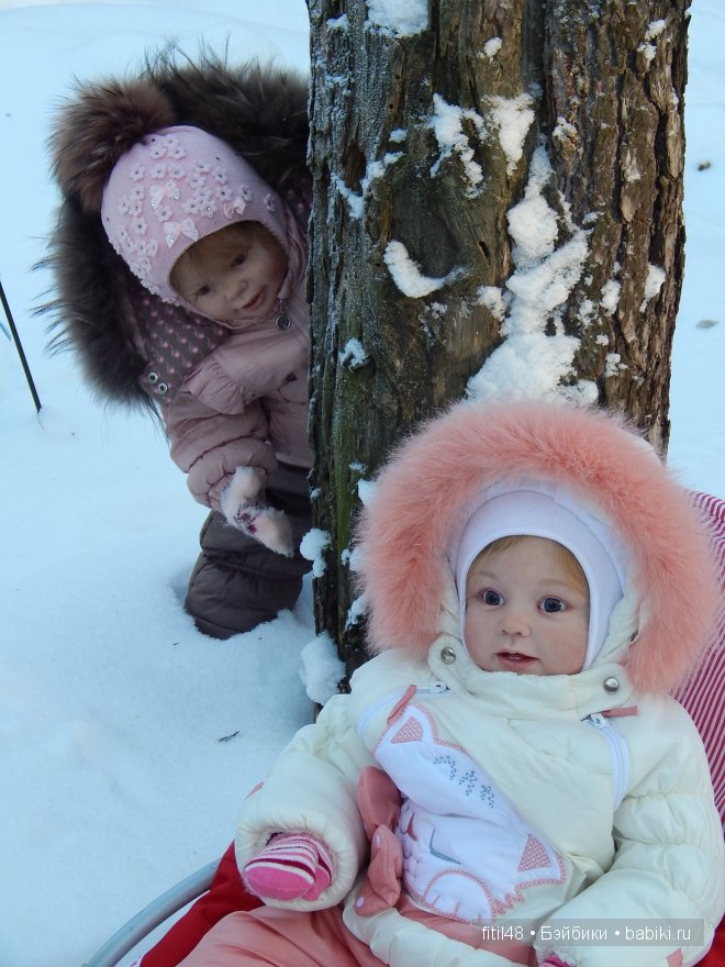 Звёздочки-Снежинки. Куклы реборн Елены Ядриной на прогулке