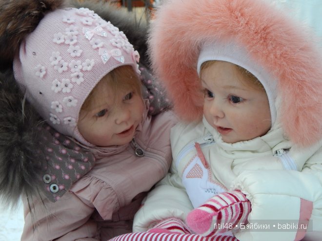 Звёздочки-Снежинки. Куклы реборн Елены Ядриной на прогулке