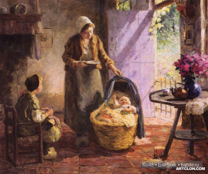 Детские коляски в живописи