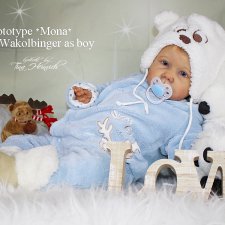 Benjamin Prototype *MONA* by Eva Wakolbinger as boy reallife Rebornbaby Toddler