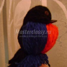 Новогодние  снегири из ниток своими руками. Мастер класс с пошаговыми фото