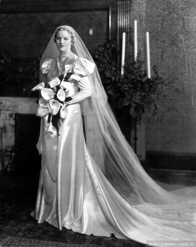 Невесты и их шикарные платья в исторических фотографиях 1930-х годов