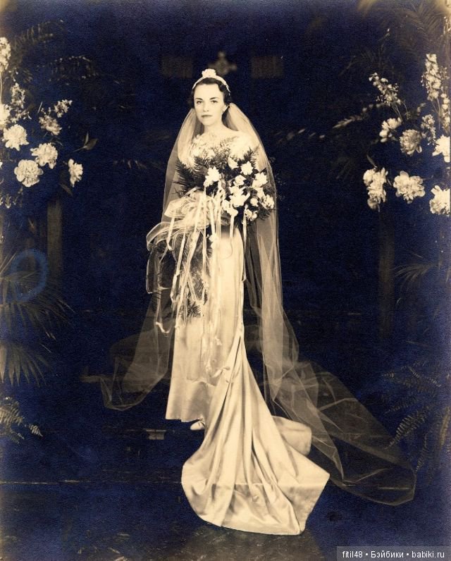 Невесты и их шикарные платья в исторических фотографиях 1930-х годов (фото 8)