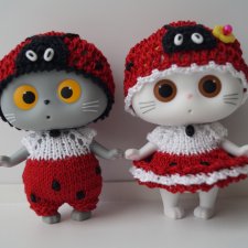 Модные котятки. Лили и Басик в обновках