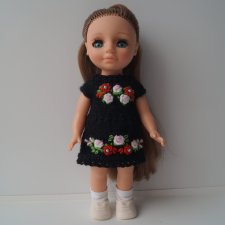 Платьица с вышивкой для кукол Ася Весна и других кукол ростом примерно 25-28 см