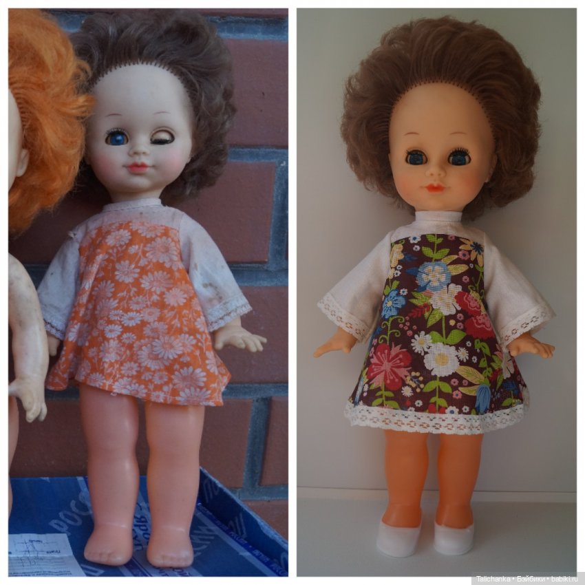Выкройка платьица Горьковской Юли. Подходит очень многим куколкам