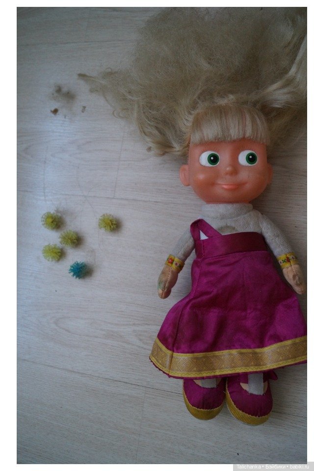 Вторая выписка марта. Нейрохирург вылечил девочку. Снова убираем банчемсы из волос Маши. Соединила голову и тело, получилась