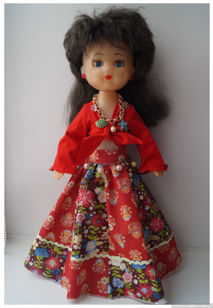 Выкройка костюма цыганочка для Куйбышевской Эсмеральды ростом 50 см (фото 4)