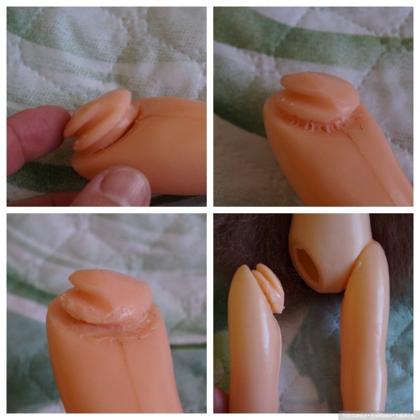 Вторая выписка апреля. Паяем отломанные ножки. Утерян шейный шарнир, меняем его на бусину. Тройной обмен телами и головами