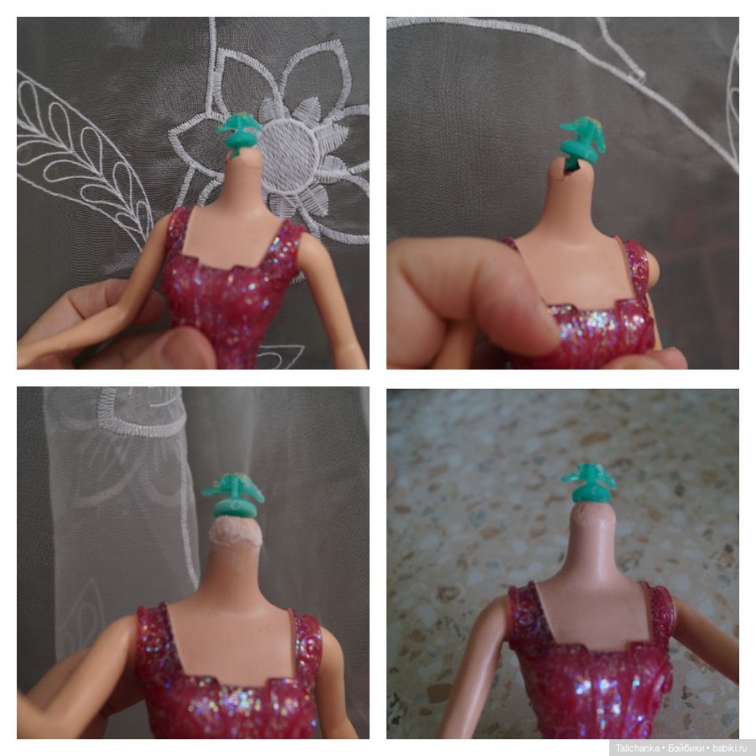 Четвёртая выписка апреля. Замена тела, флокировка с частичной прошивкой, раскрошилась шея Анны, лепка потерявшейся ножки