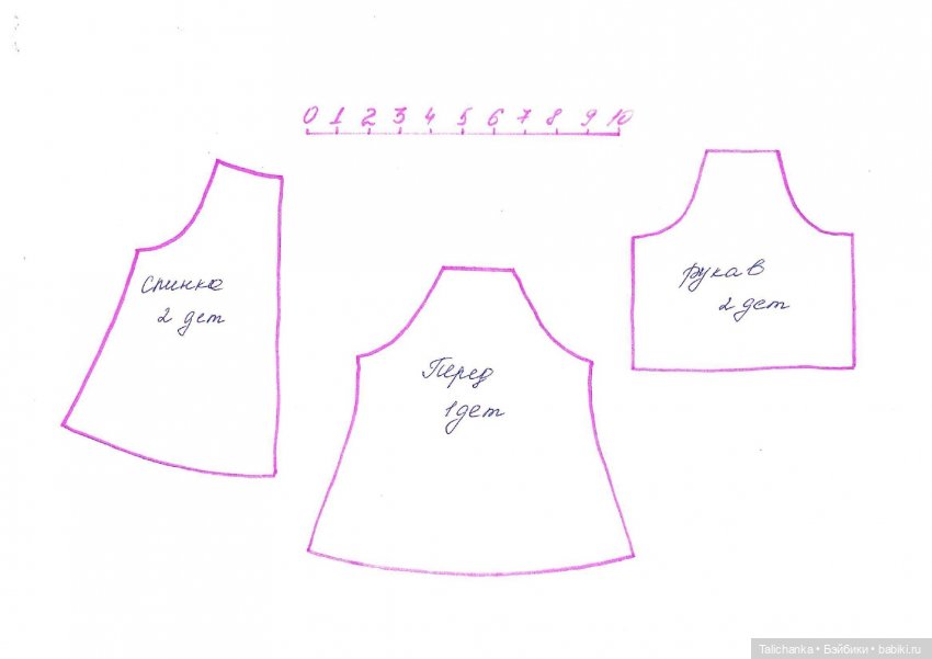 Выкройка платьица для куколок ростом около 20 см. Подходит для кукол СССР и ГДР (фото 7)