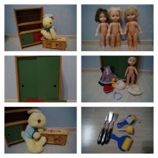 Две посылки с куклами и мебелью