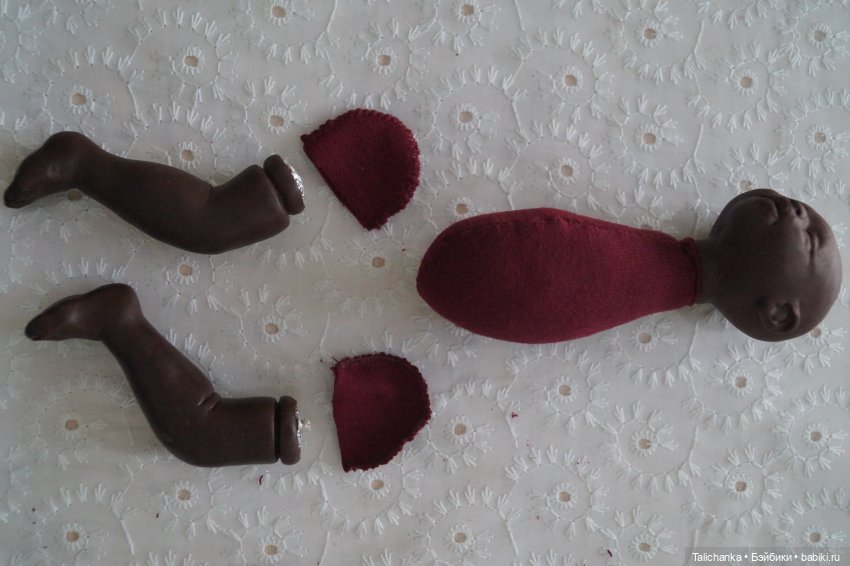 Выкройка тела для малыша из запекаемой пластики (фото 5)
