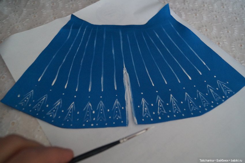 Выкройка юбочки для Эльззы Disney Hasbro Frozen 27 см ростом (фото 5)