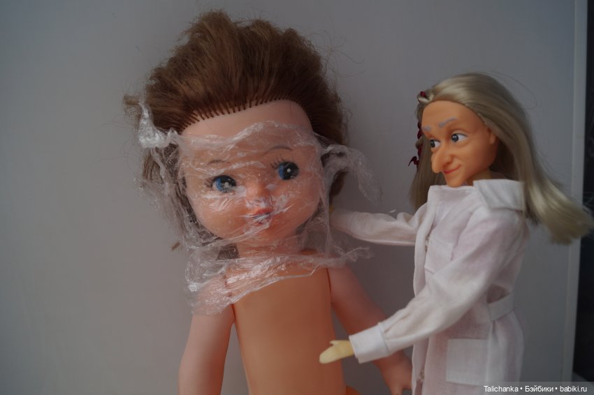 Первоапрельская выписка. Паяем сильно погрызенные ножки. Ставим донорские глазки. Возвращаем волосам былую красоту. Шьём