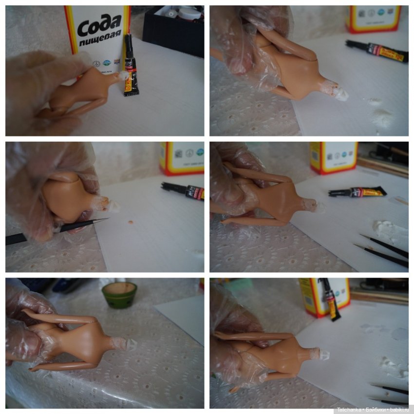 Четвёртая выписка апреля. Снова лечится мягкая игрушка. Доктор Плюшева обрела вторую косичку и наряд. Клей+сода лечит