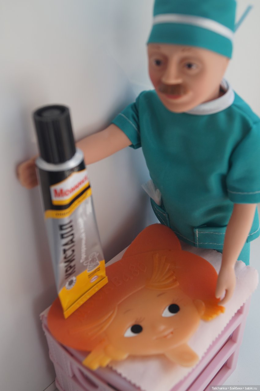 Первая выписка августа. Кукольная лечебница вновь работает. Как привести волосы в порядок, как собирать глазки, как