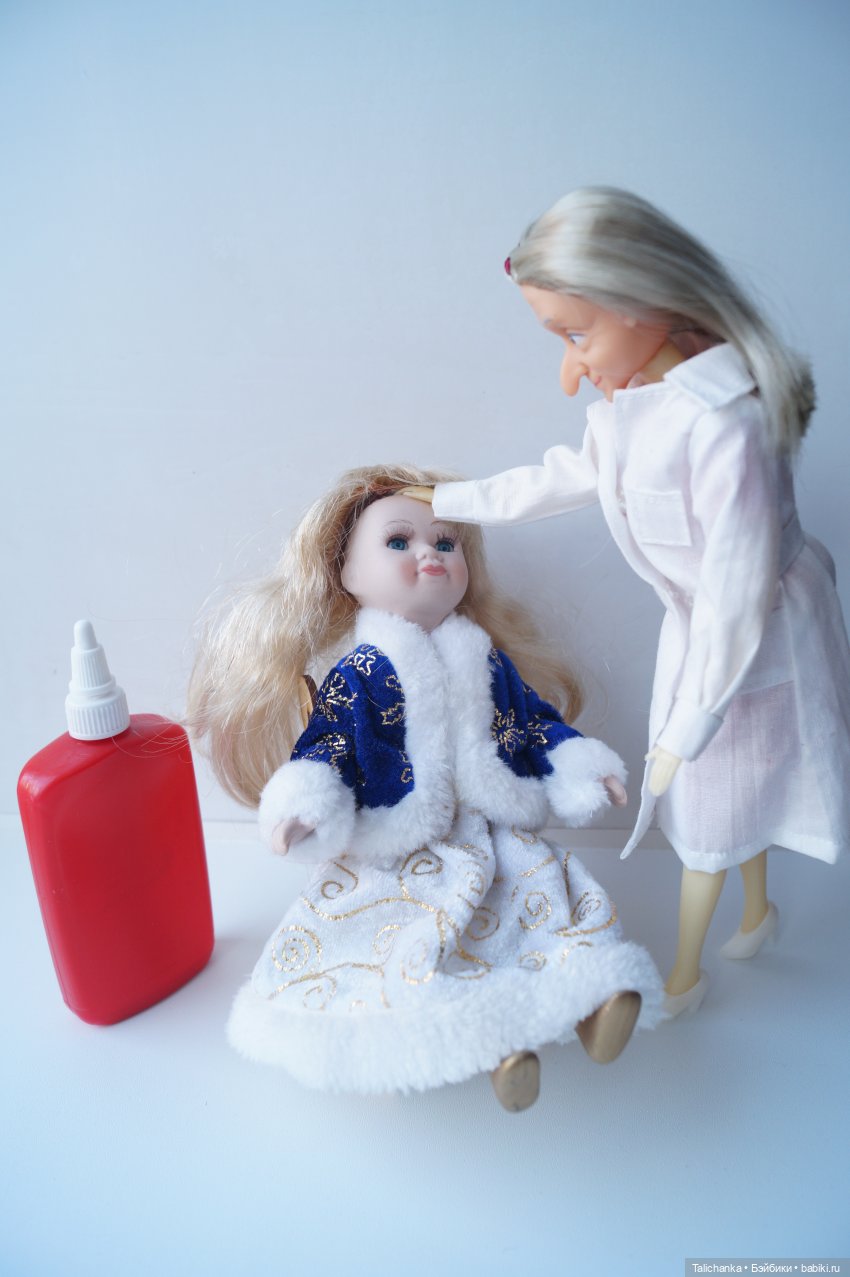 Первая выписка декабря Начинаю лечить новогодних героев Снова парик из ниток У Маруси появился брат