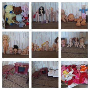 Большая посылка с очень интересными куклами и игрушками