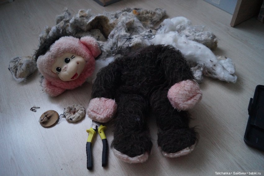 Третья выписка сентября Паяем крепление ног куйбышевской куклы Восстанавливаем волосы Обновляем мягкую игрушку мартышку