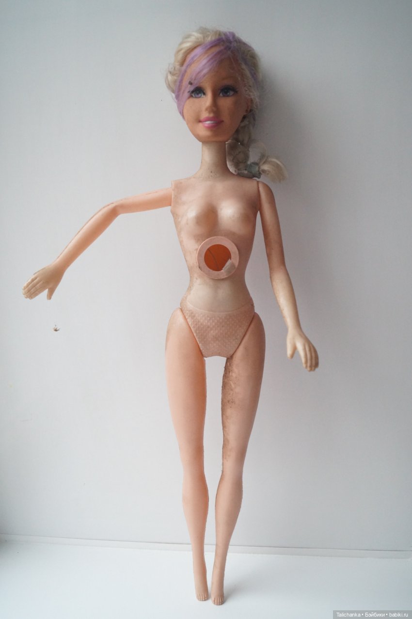 Четвёртая выписка октября Спасение высокой Барби Лепим ножку характерному малышу и шьём ему новое тело (фото 3)