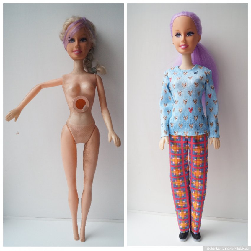Четвёртая выписка октября Спасение высокой Барби Лепим ножку характерному малышу и шьём ему новое тело