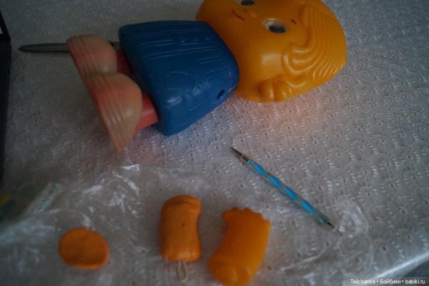 Третья выписка ноября Кирово-Чепецкая Оля в санатории, лепим ручку Дуняше-Топотушке, паяем разрыв шейного отверстия, Марите