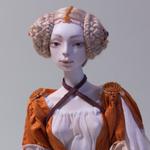 Фарфоровая шарнирная кукла Айседора  Елены Акимовой