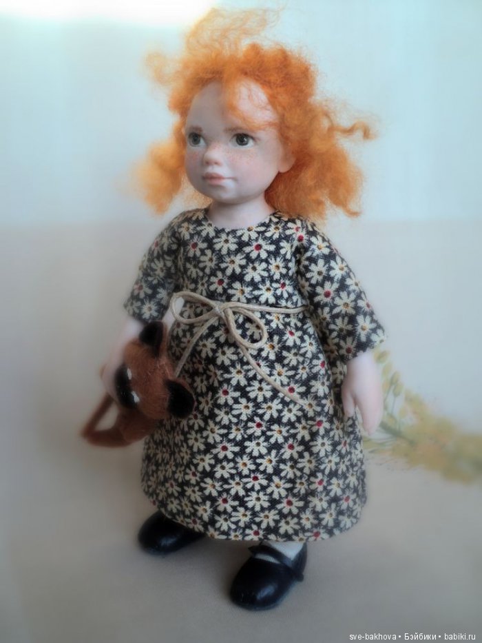 Ёлочная игрушка Девочка — Лепка авторских кукол: полимерная глина (фото 3)