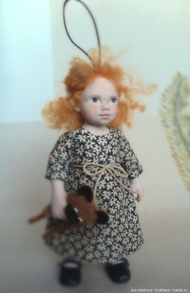 Ёлочная игрушка Девочка — Лепка авторских кукол: полимерная глина (фото 2)