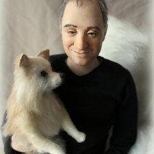 Портретная - Мужчина с собачкой