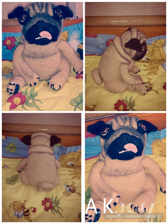Мопсы, мопсики, мопсяшки. Вязанные игрушки крючком (фото 3)