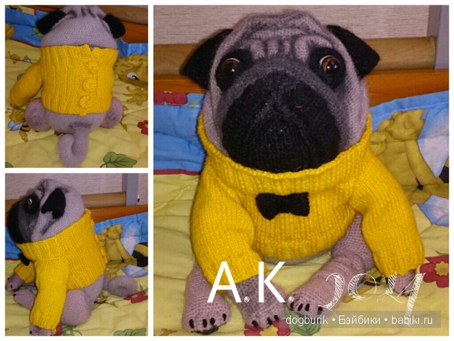 Мопсы, мопсики, мопсяшки. Вязанные игрушки крючком (фото 5)