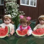 Мои  лапушки на даче. Девчонки Мидлтошки на отдыхе